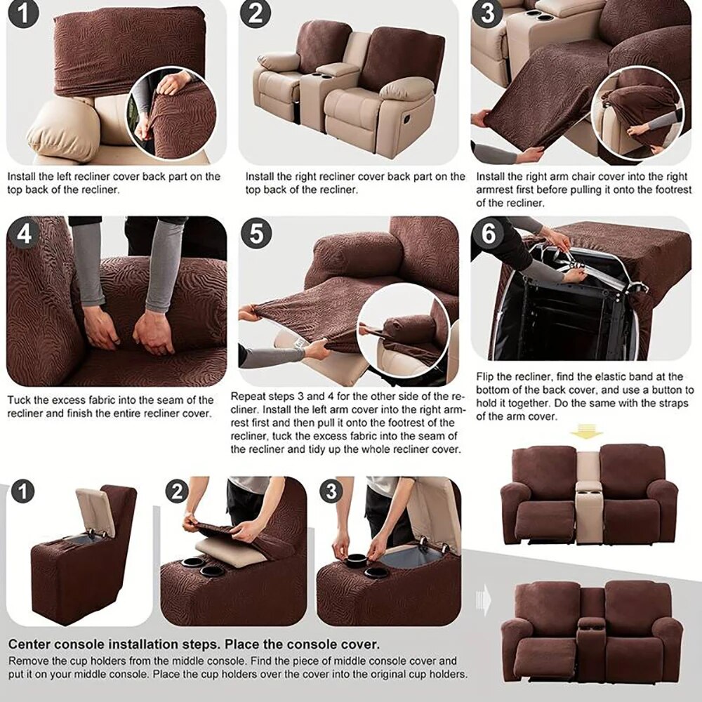 Leather Recliner Lazy Boy Recliner Footrest Cover Recliner Sofa - Main Image