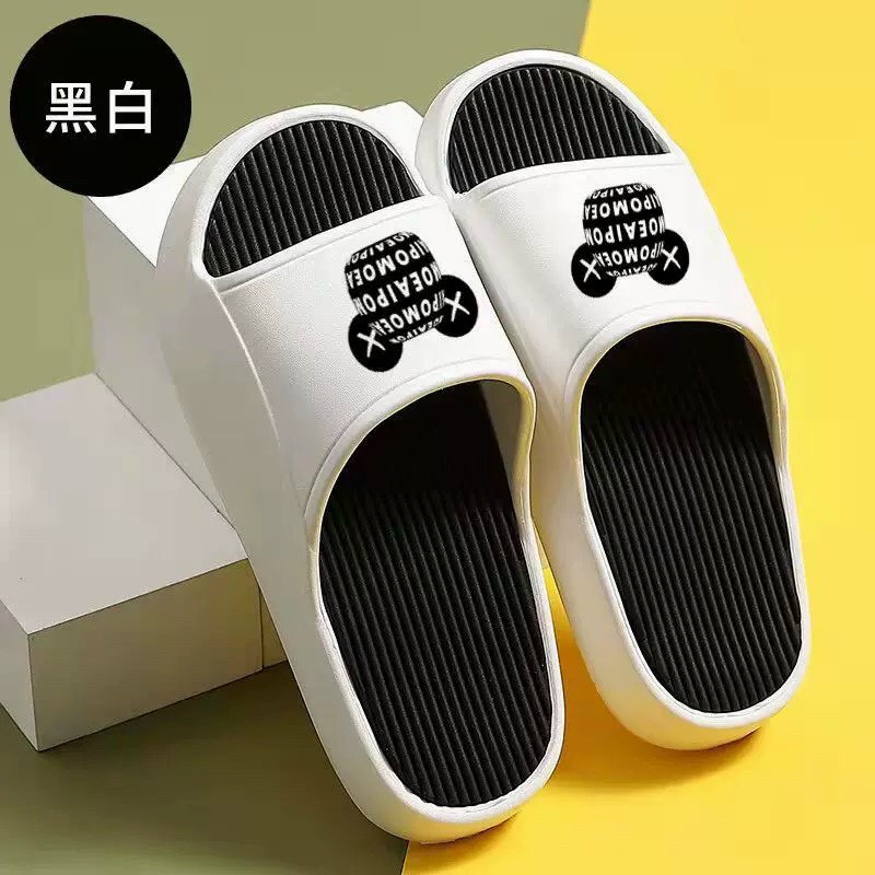 Dép nữ nam POSE đế 4cm in hình gấu lót có massa mẫu hót trend