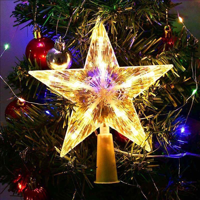 New LED Five-Pointed Star Christmas Tree Ceiling Light 18cm Christmas Tree Decorations Home Party Wedding Christmas Decoration Lighting Props