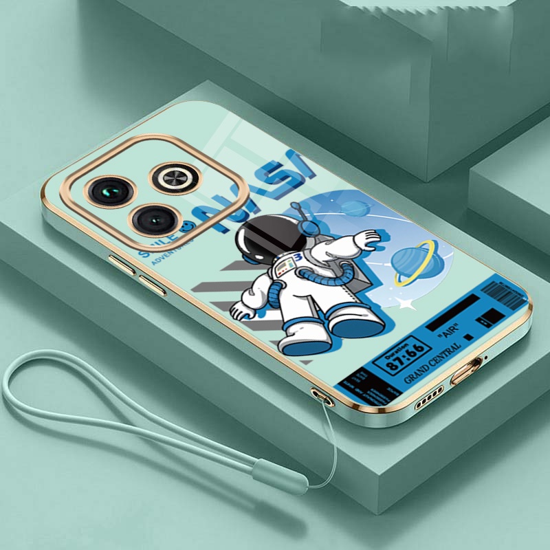 %5BFree%20Strap%5D%20Xiaomi%20Redmi%2013%20redmi13%2012%20Smile%20Astronaut%20nasa%20Square%20Phone%20Case%206D%20Plating%20Candy%20Soft%20Casing%20Cover%20-%20Image%205