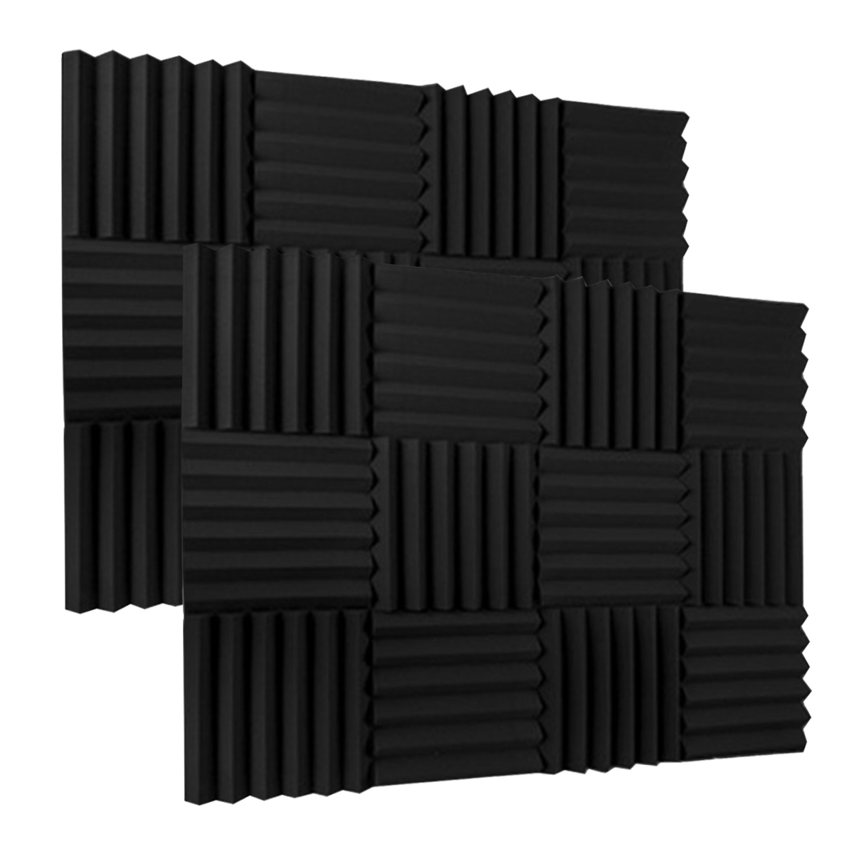 BEIYIN 48Pcs Wedge Sound Proof Foam Panels 30 X 30 X 5CM Acoustical ...