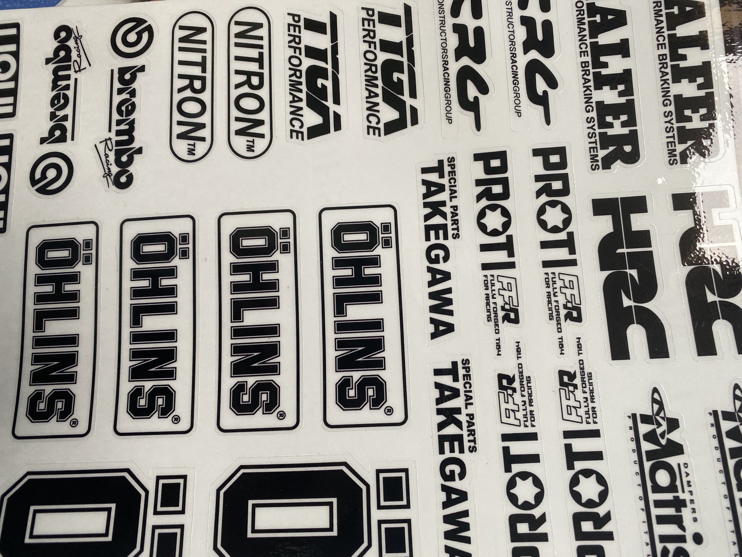 Sét logo decal trong garfer hrc matrix....