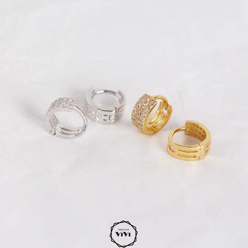[KHUYÊN BẠC CAO CẤP] Bông tai bạc nam sát tai Noble – ViVi_Gift