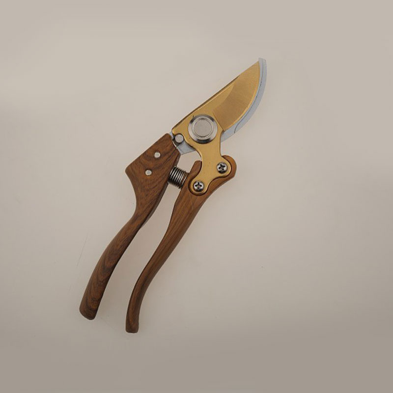 Wood grain handle pruning scissors Garden scissors Bonsai pruning scissors Flower branch thick branch gardening scissors
