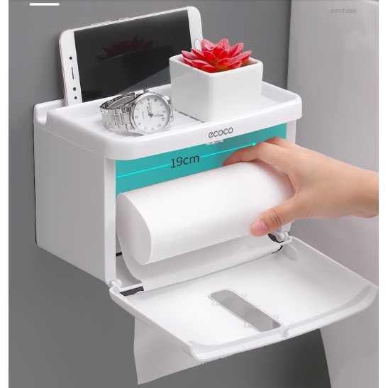 Hộp đựng giấy vệ sinh đa năng ECOCO mẫu mới