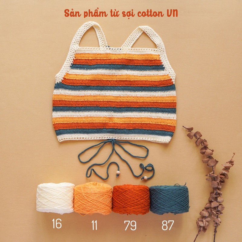 Sợi Cotton Việt Nam 1mm cuộn 100g (Mã 51 đến 102)