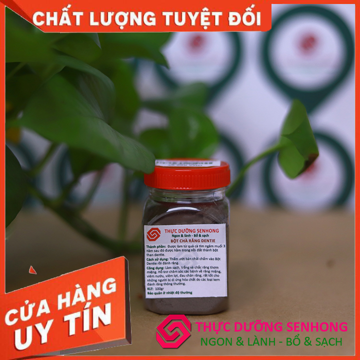 Bột dentie chà răng 100gr bột than hoạt tính thực dưỡng