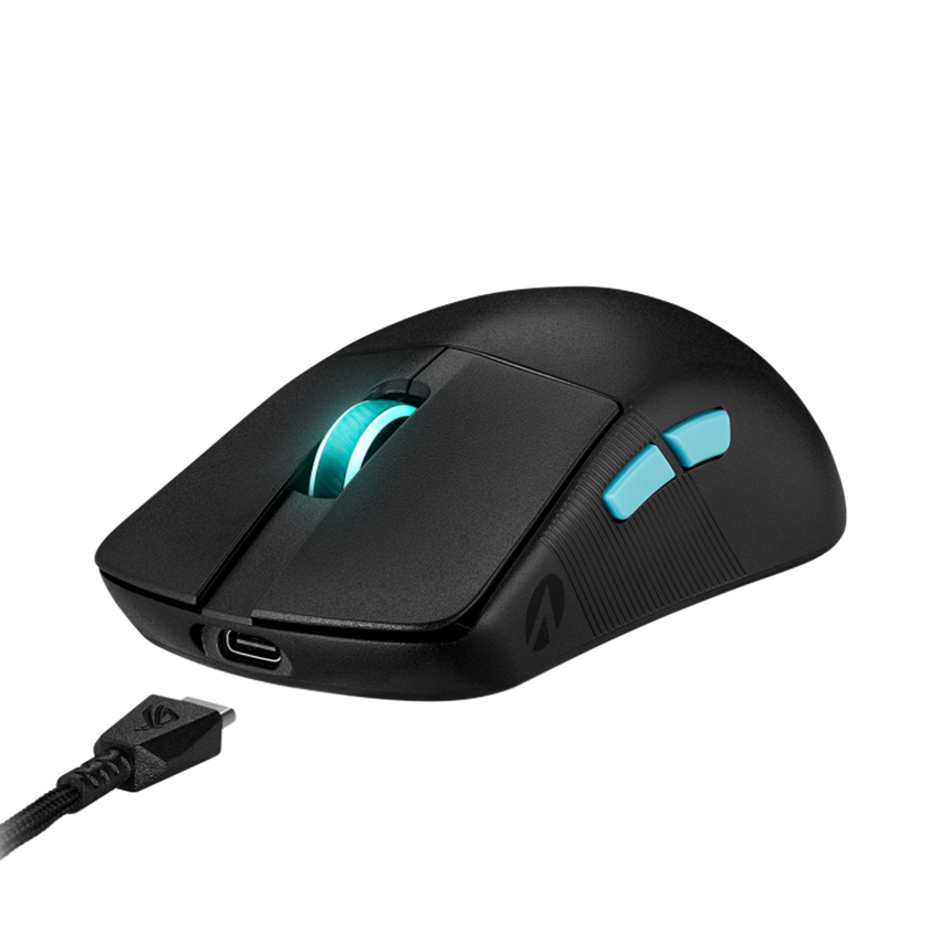 CHUỘT KHÔNG DÂY GAMING ASUS ROG HARPE ACE AIM LAB BLACK (P713 BLUETOOTH/WIRELESS/USB/RGB)