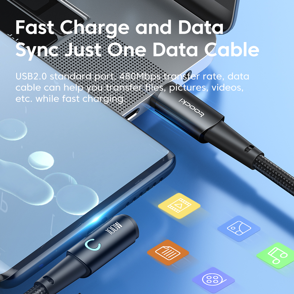 Toocki%20100W%20Type%20C%20To%20Type%20C%2090%20Degrees%20Elbow%20Data%20Cable%20Type-C%20Cable%20USB%20C%20To%20Usb%20C%20Phone%20Charger%20Fast%20Charging%203M%20For%20Xiaomi%20-%20Image%204