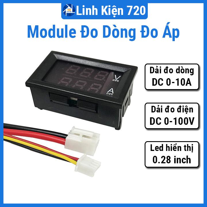 Module đo dòng áp DC 10A 100V, đồng hồ đo độ chính xác cao