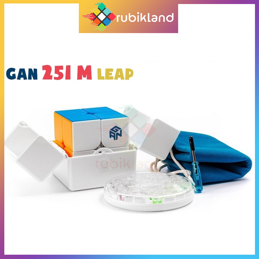Rubik Gan 251 M Leap Gan 251M Leap Nam Châm Flagship Rubic Gan 2x2 2 Tầng Stickerless Đồ Chơi Trí Tuệ Trẻ Em