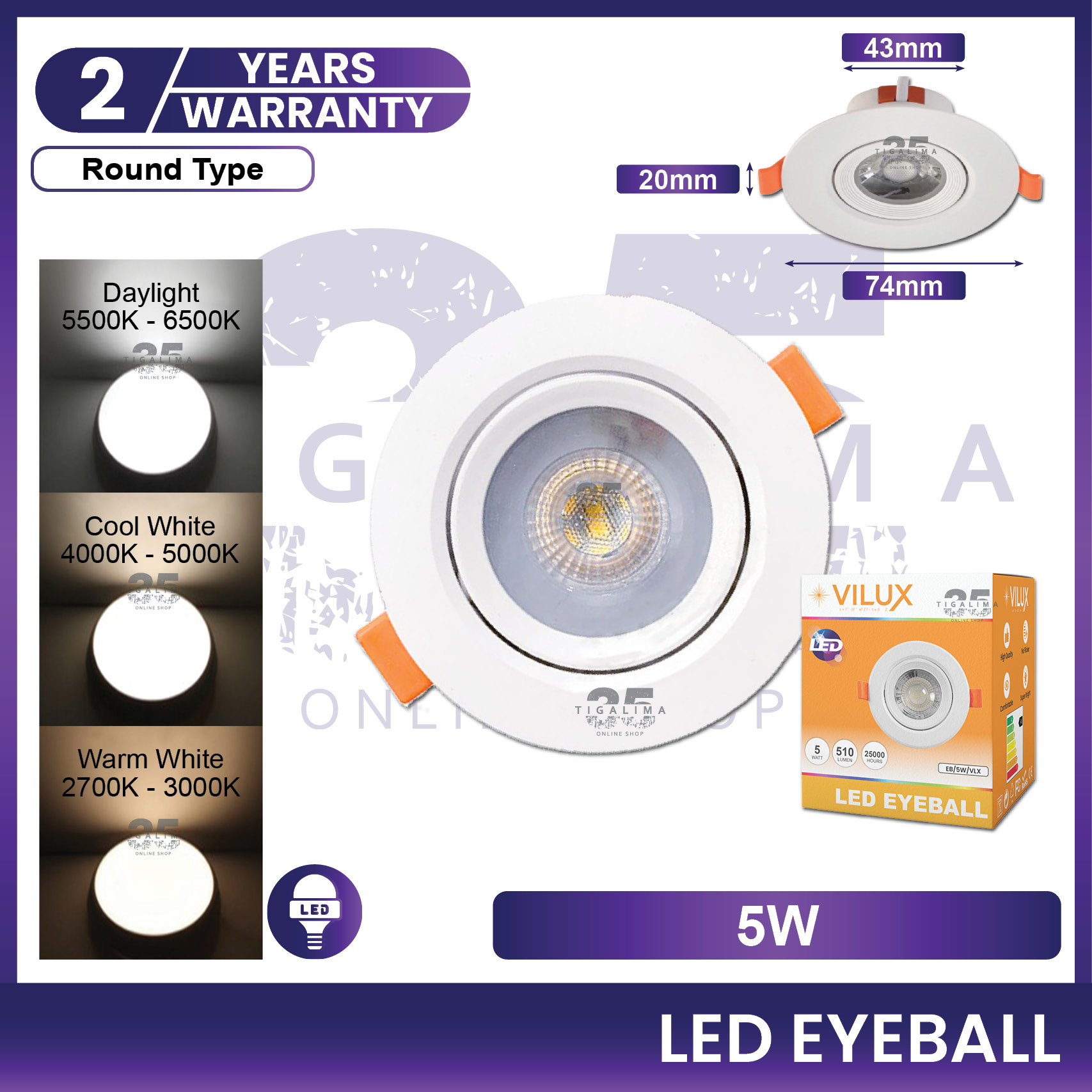 LED Eyeball Recessed Spotlight Downlight 5W 10W LED Recessed Eyeball ...