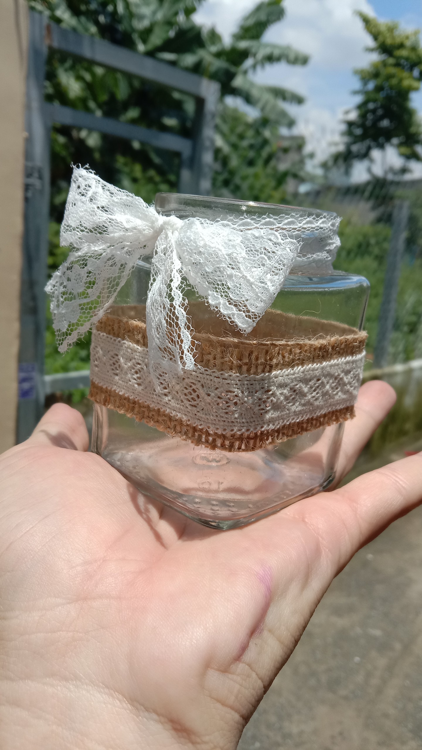 lọ hoa vuông decor mini, cắm hoa khô trang trí