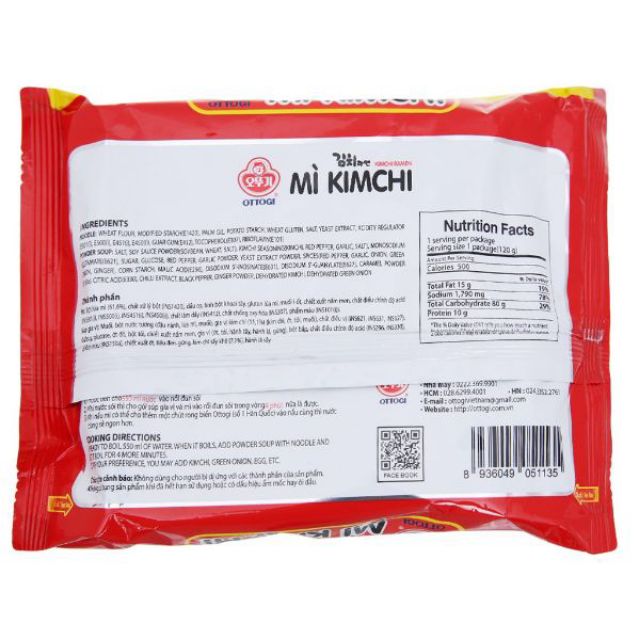 Mì kim chi Hàn Quốc 120g