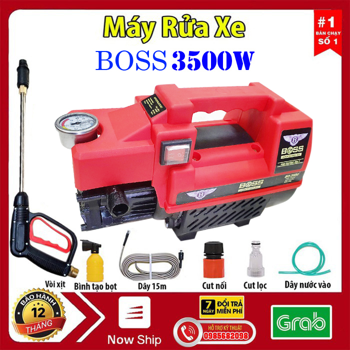 Máy Rửa Xe BosS Siêu Khỏe-dây áp lực 15M