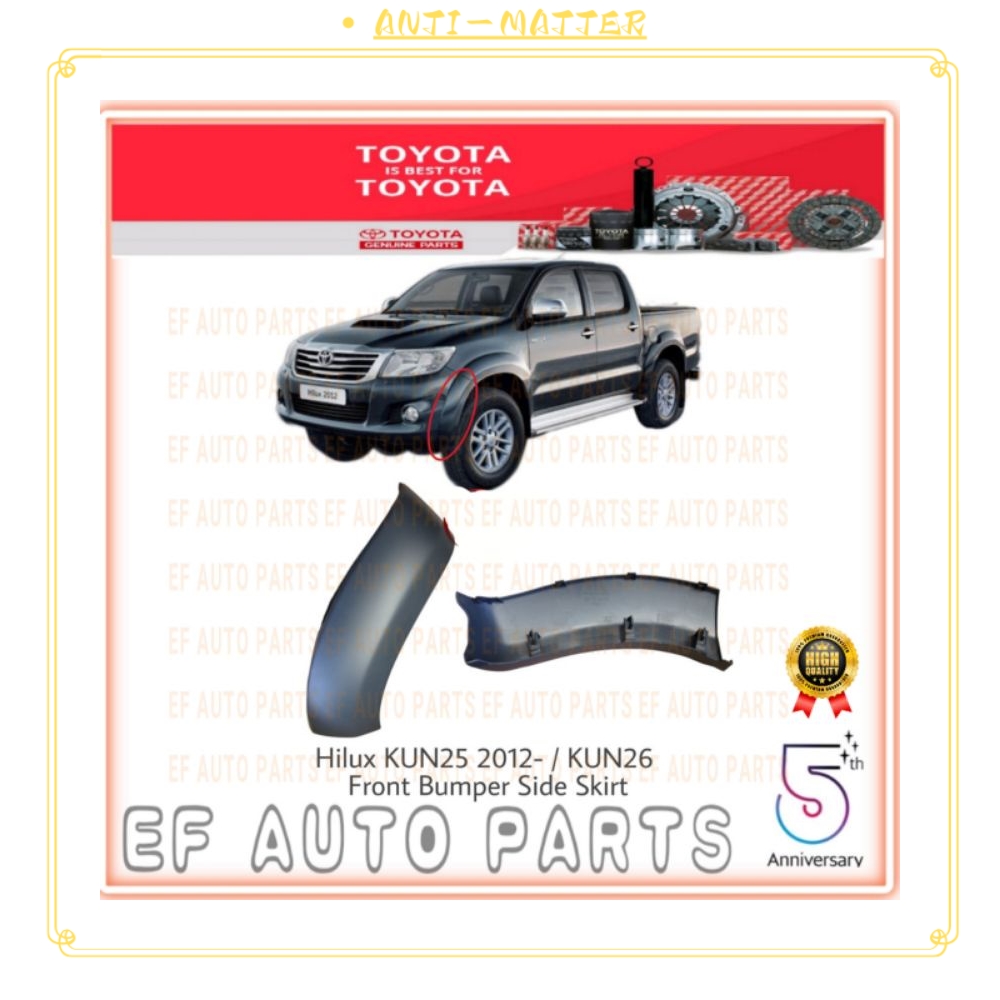 【ZAKA ZAKA】 HILUX VIGO CHAMP KUN26 2011 Front Bumper Side Skirt Fender Left Right 4x4