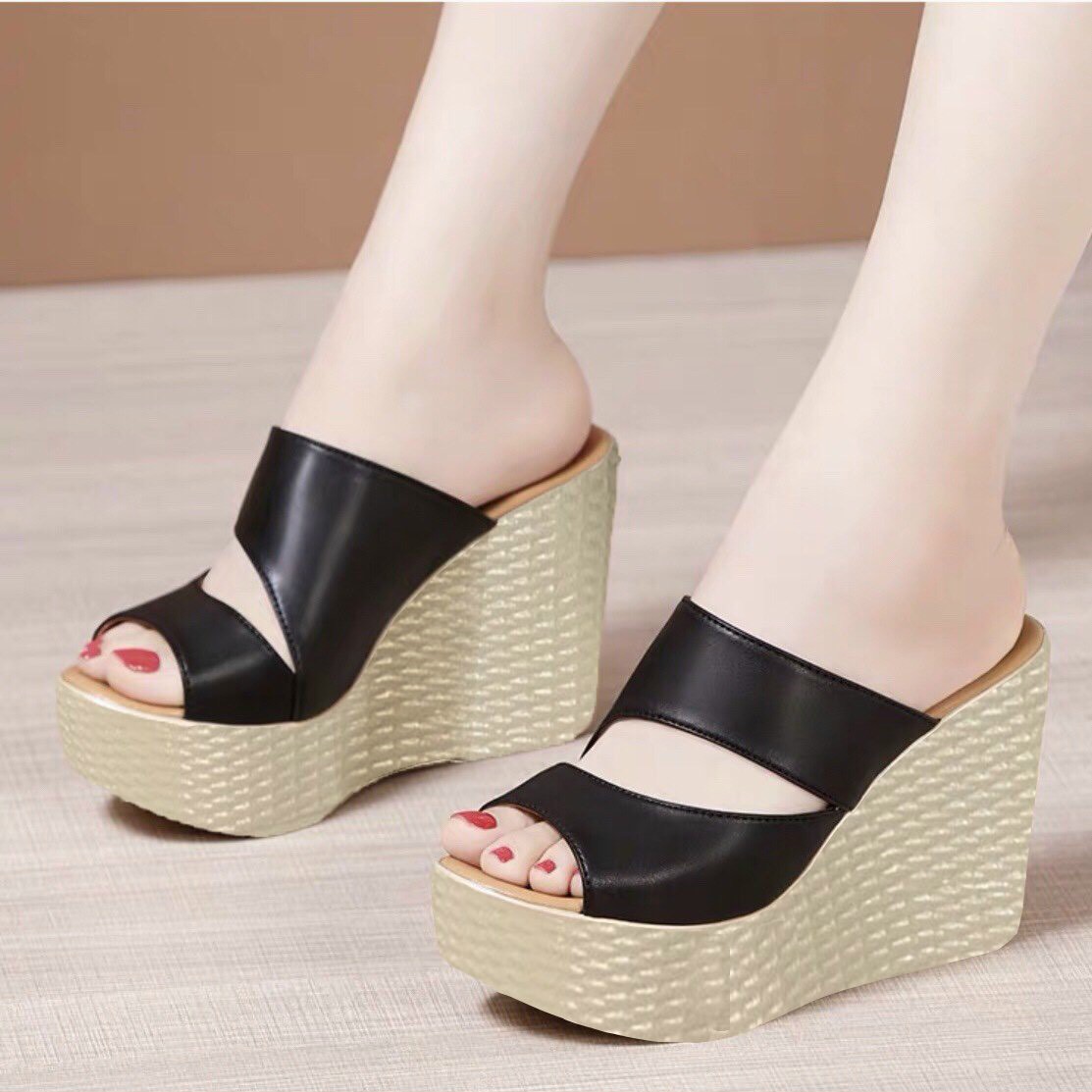 [HCM]Dép đế xuồng quai khoét - đế cao 9p
