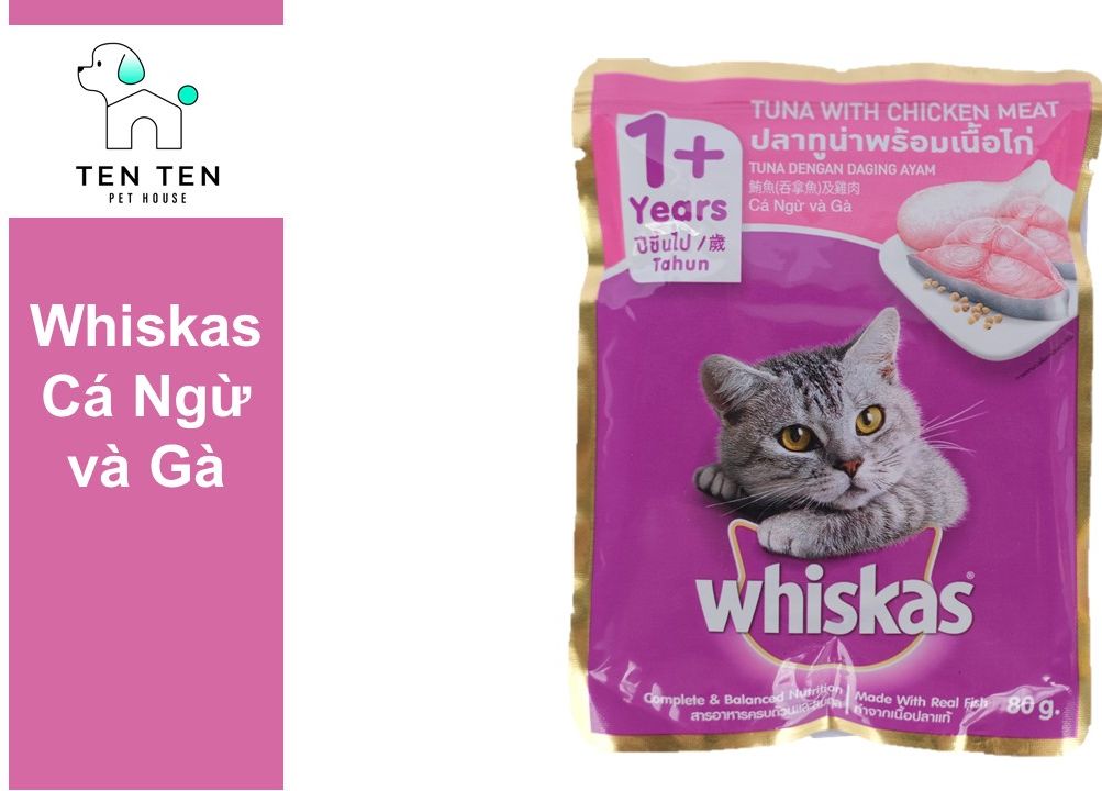 Pate Whiskas dành cho mèo con - Gói 80g