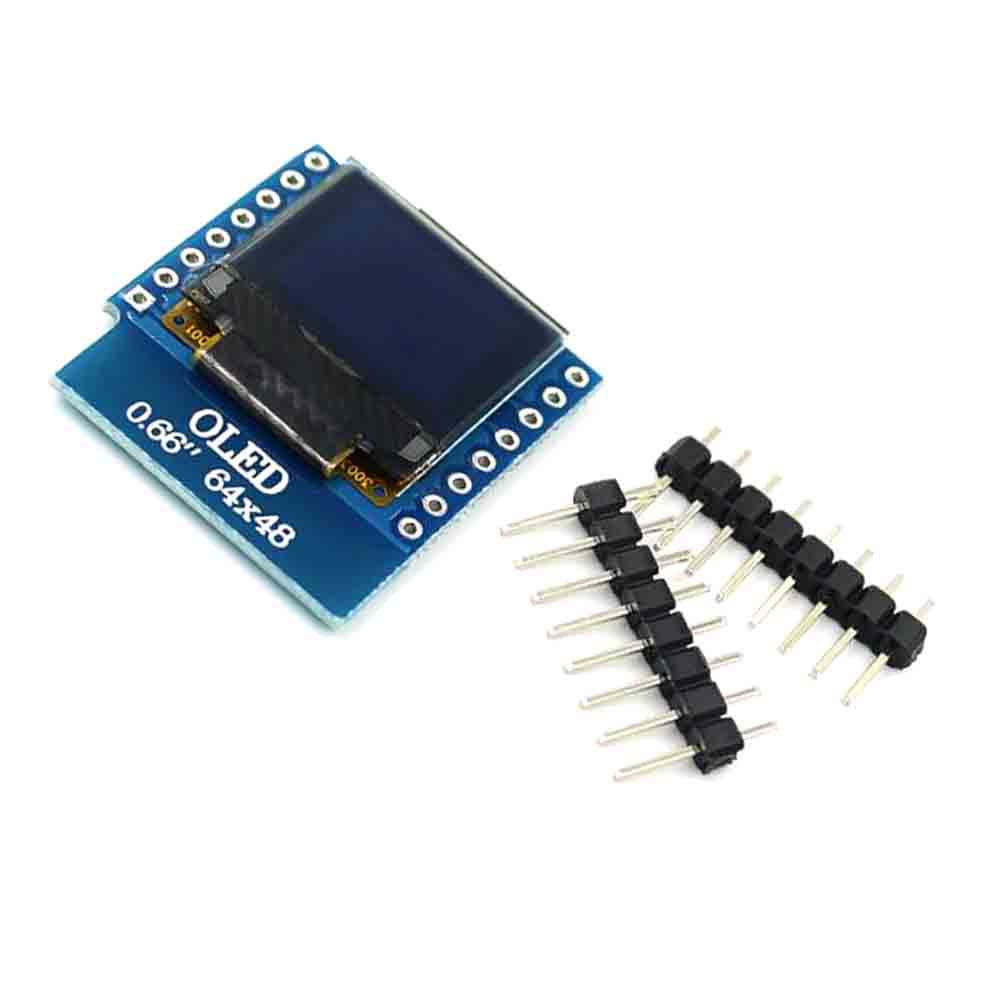 0.66 inch oled display module for wemos d1 mini esp32 module avr stm32 64x48 0.66" lcd screen iic i2c oled