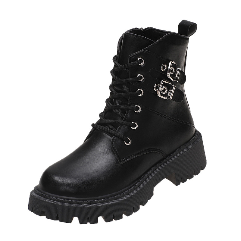 Vshoes bốt martin bốt ngắn đi xe máy phong cách anh đế dày cho nữ bốt thời trang dễ phối sành điệu