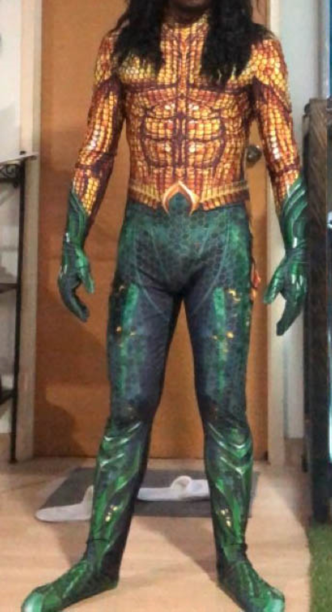 Superhero Movie Cosplay Costume Arthur Curry Cosplay Zentai Bodysuit Superhero Halloween Costume Suit