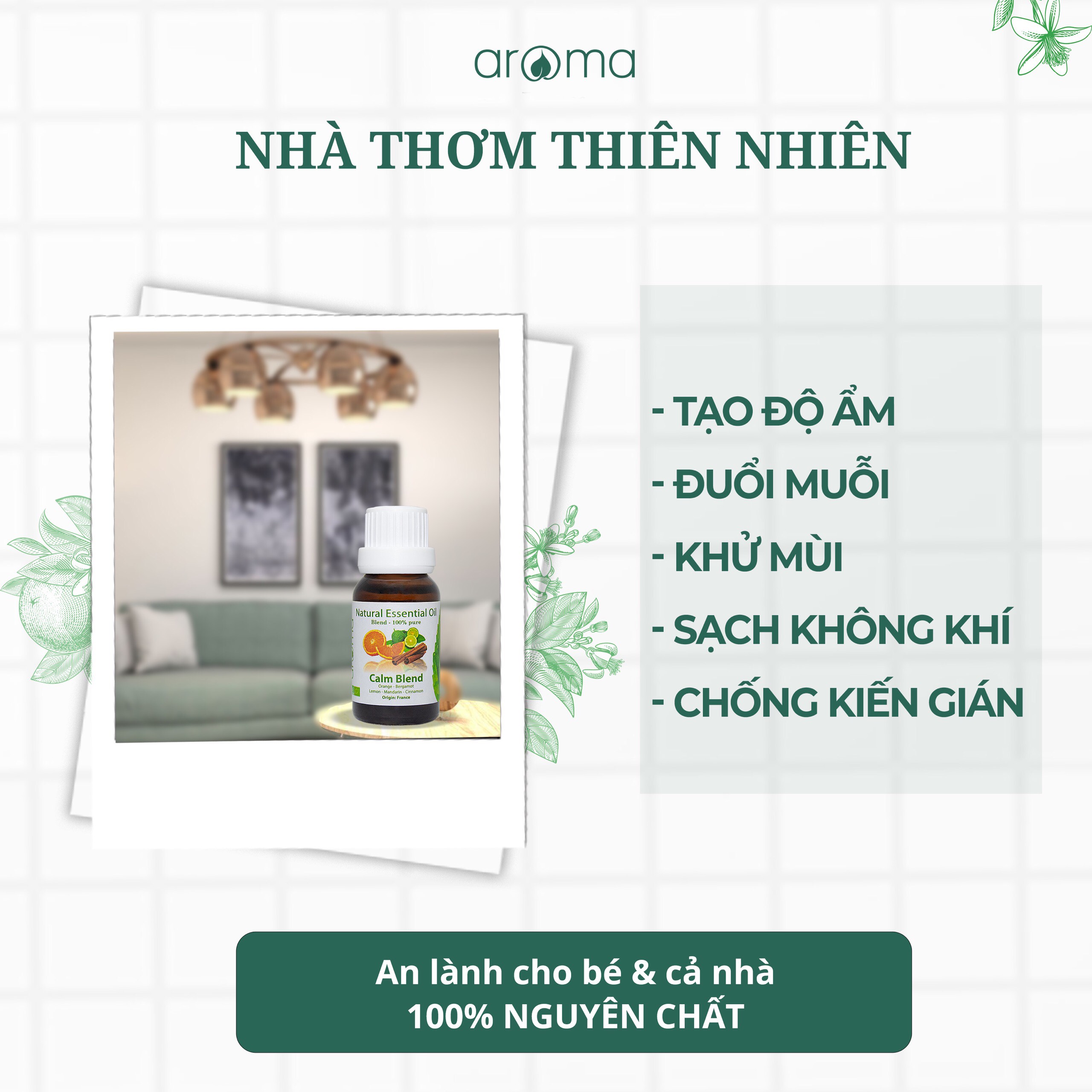 Tinh Dầu Aroma Sả Gừng Cold - 10ml/15ml/30ml/50ml