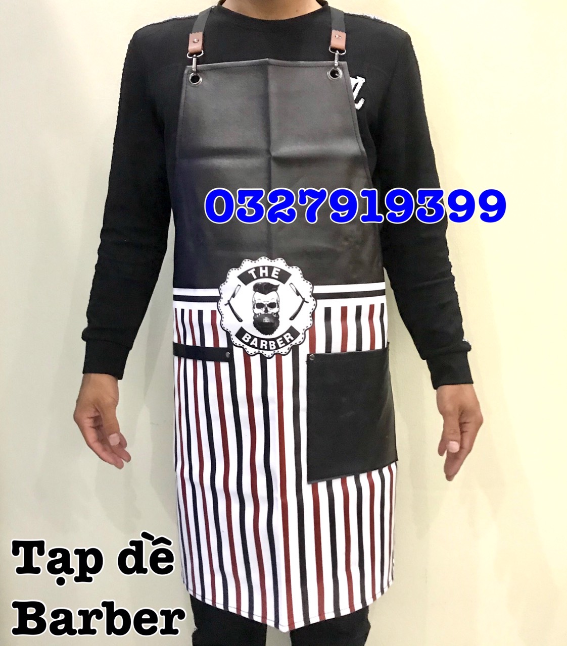 Tạp dề mặc cắt tóc barber - hàng cao cấp