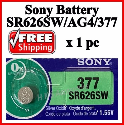 SG Seller] Sony SR626SW LR626 LR66 AG4 177 GP377 377 SR626 SR66 SR626W  Button Cell Watch Silver Oxide Battery (1 Piece) | Lazada Singapore