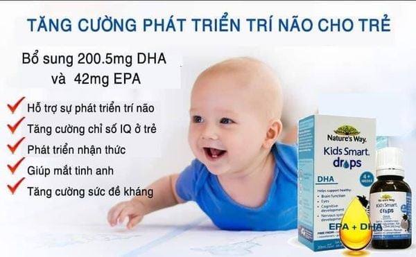 DHA Dạng Giọt Nature’s Way Kids Smart Drops, 20ml ( Hàng chuẩn Úc)