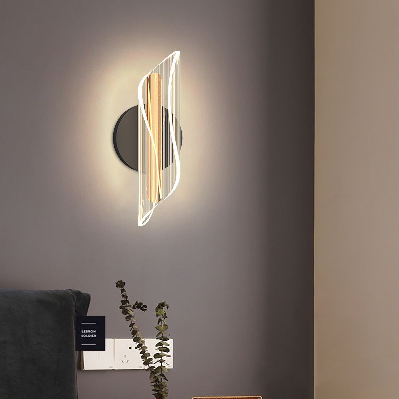 Acrylic wall light creative streamer bedroom bedside light simple light luxury living room background wall light corridor corridor wall light