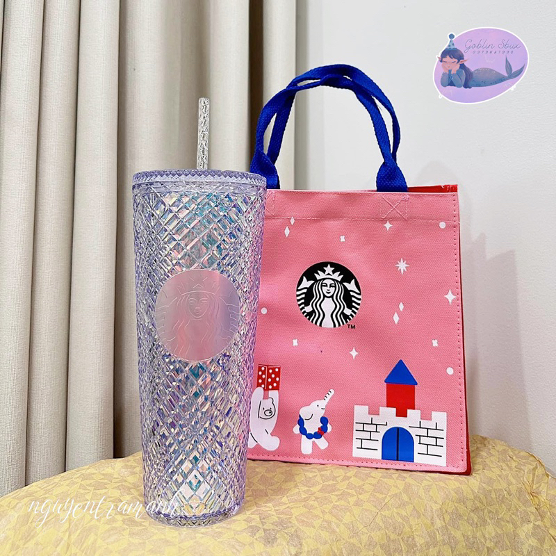 Starbucks thailand túi tote trần bông puffy bag chính hãng