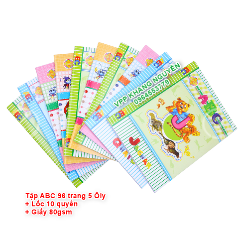 [HCM]Tập ABC (Hoà Bình) 96 Trang 5ôly (Lốc 10 quyển)