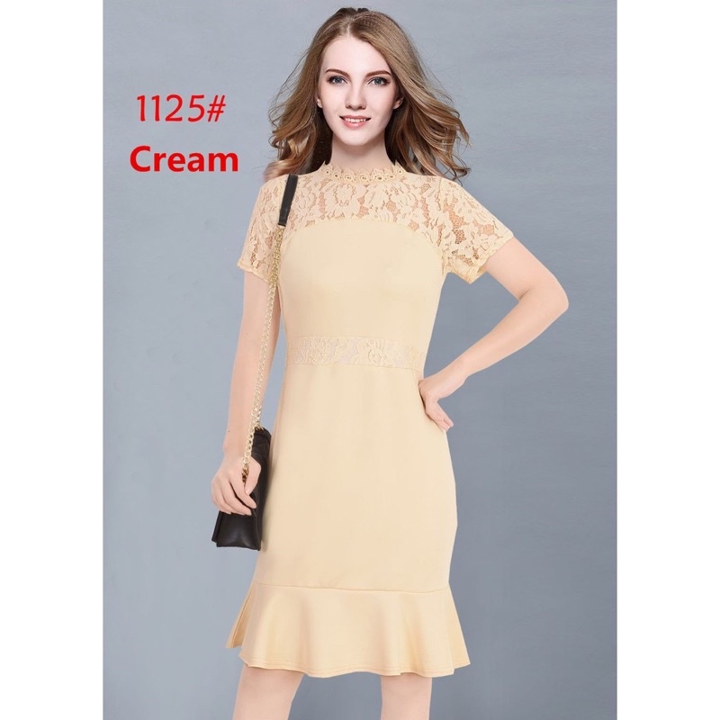 Beige semi deals formal dress