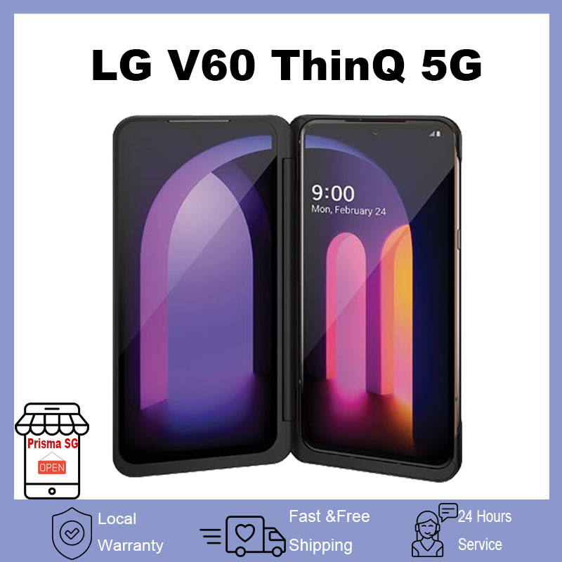 【美品】LG V60 ThinQ Dual Screen SB SIMフリー LG V60 ThinQ 4G 5G Dual Screen Phone Snapdragon 865 8GB+ 128GB