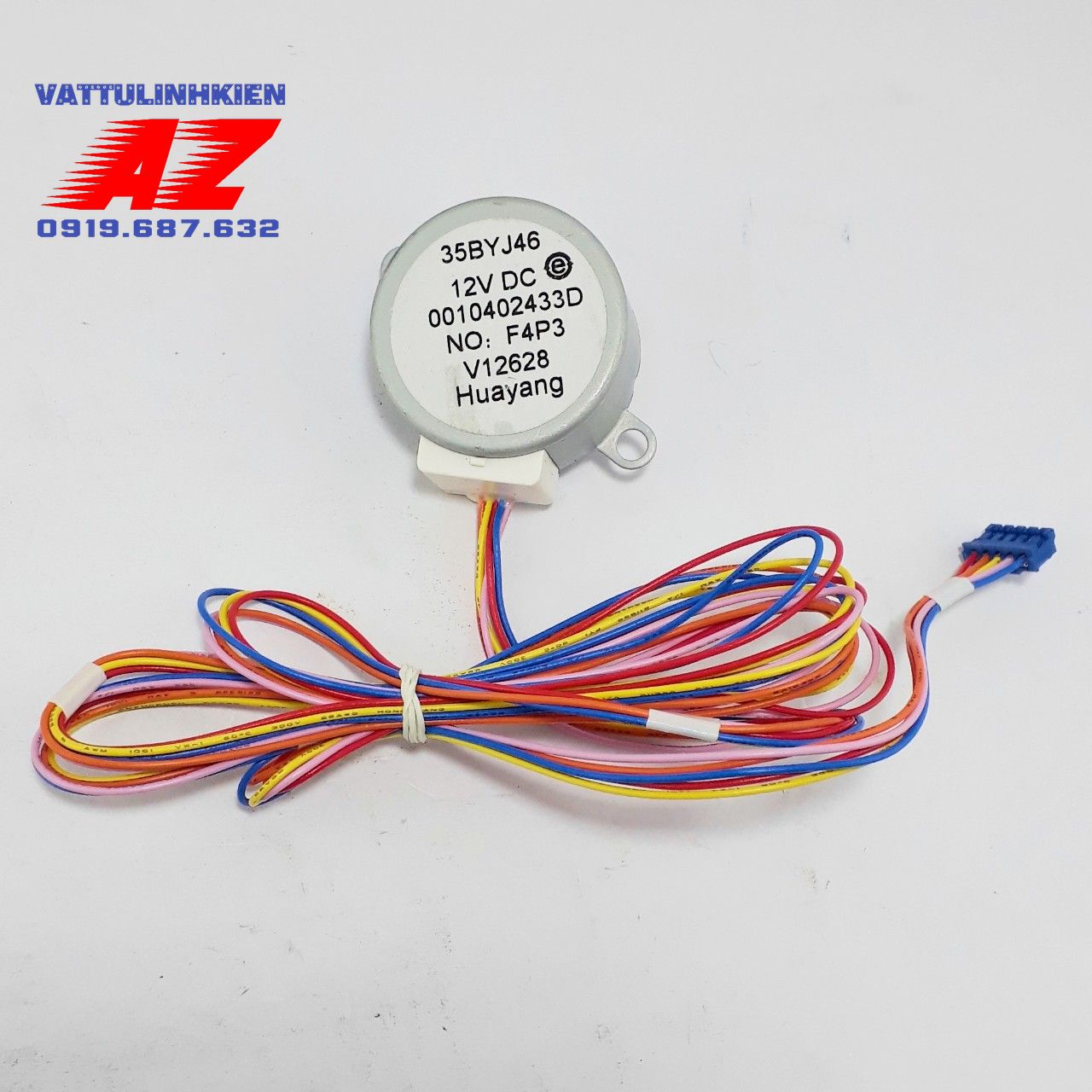Motor cánh vẫy điều hòa panasonic dc12v đường kính 35mm chân thẳng