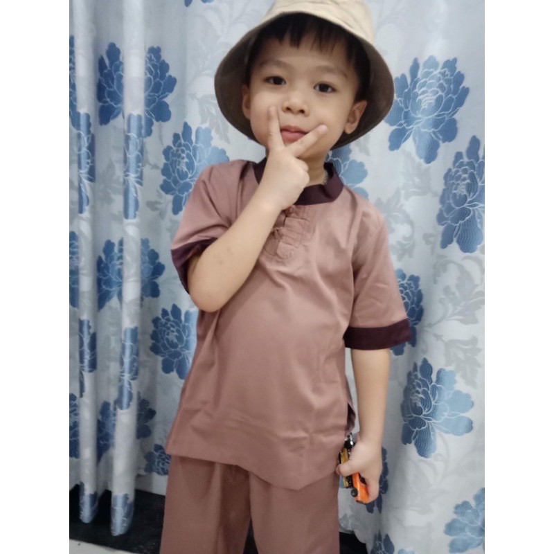 Đồ lam đi chùa# 2nút phối cho bé iu # quần áo bé trai # đồ bộ bé trai