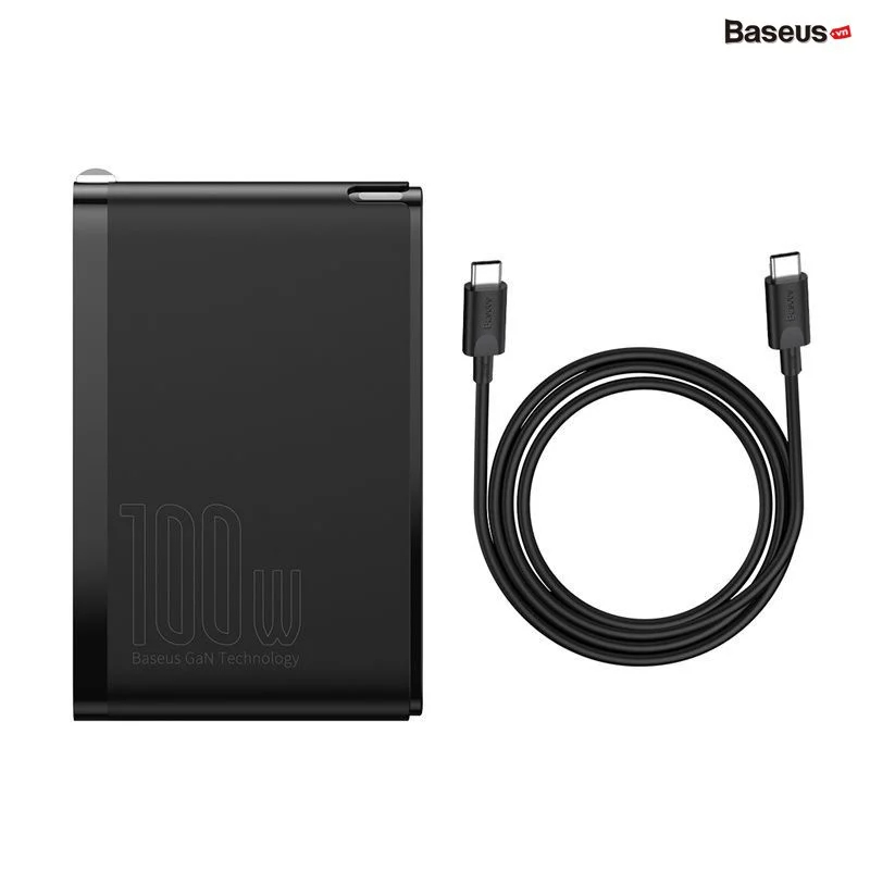 Củ sạc nhanh 100w baseus gan2 pro quick charger 4 ports 2c+2u ccgan100uc chính hãng - cao minh shop
