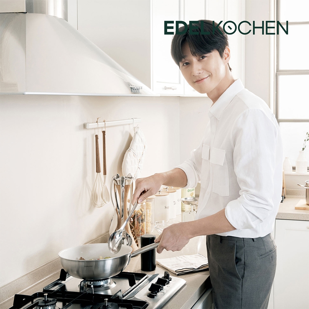 Combo of 2 Edelkochen Easy Prism Stainless Steel Pans - Cream Color (24cm Frying Pan/28Cm Stir-Fry Pan)