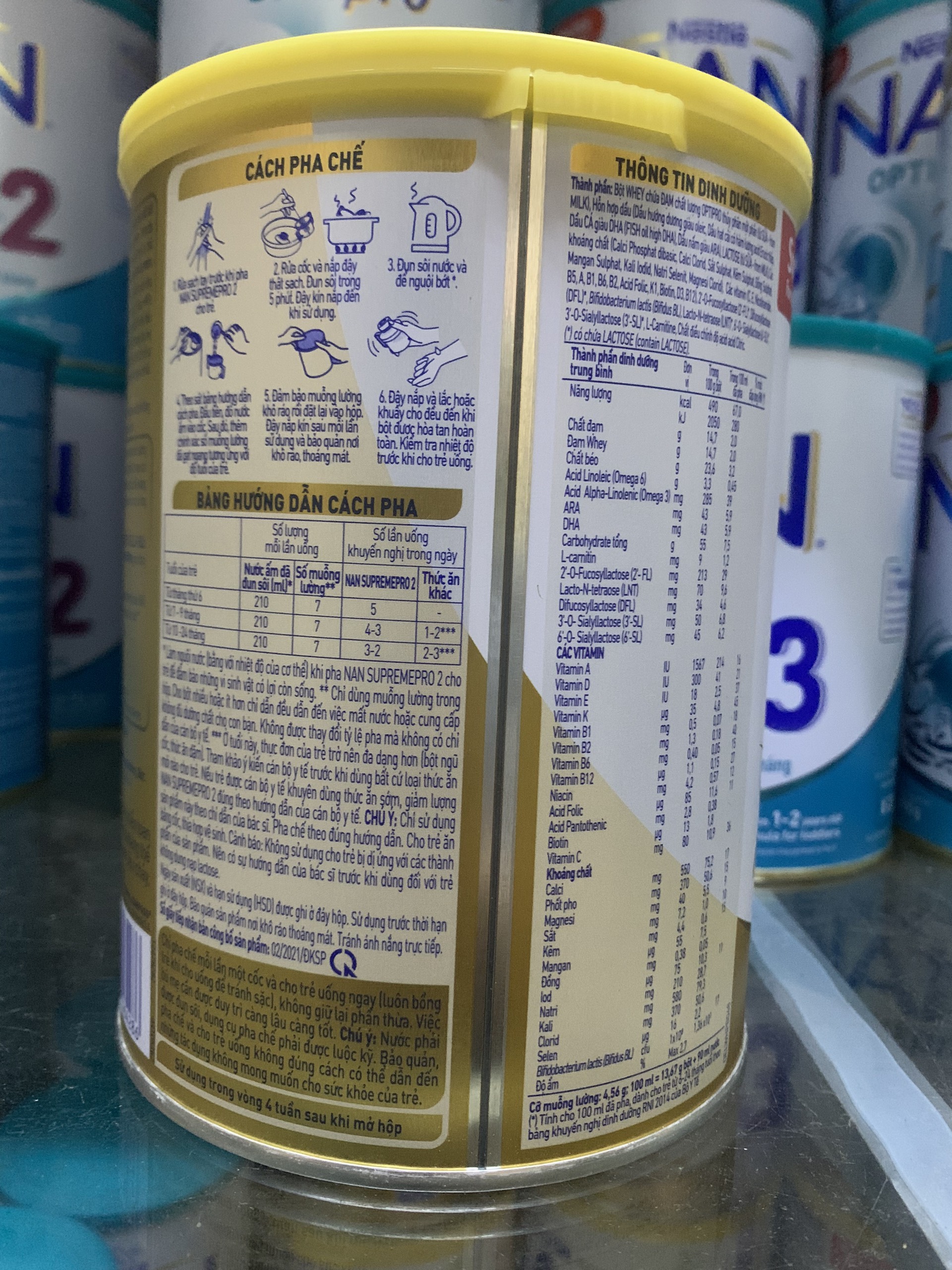 MẪU MỚI- Sữa Nan Supreme HMO số 2 800g (12 - 24 tháng)