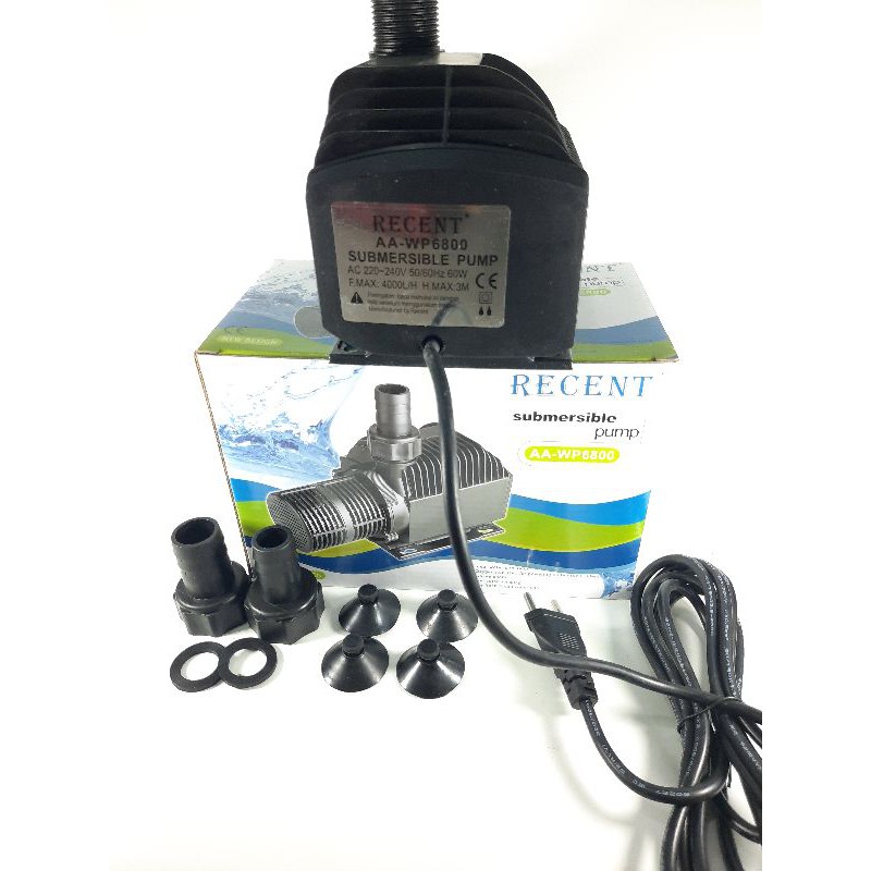 Pompa kolam hidroponik air mancur RECENT AA WP 6800 Submersible pump