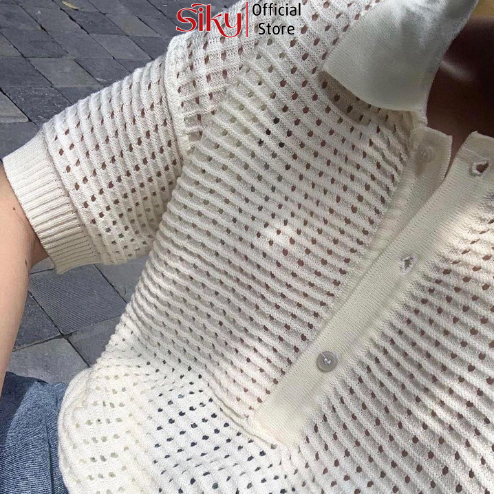Áo polo lưới nữ SIKY chất len đẹp - APL01