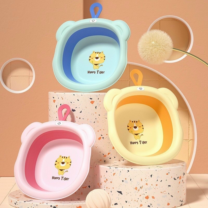 Chậu rửa mặt gấp gọn hình hổ con đáng yêu