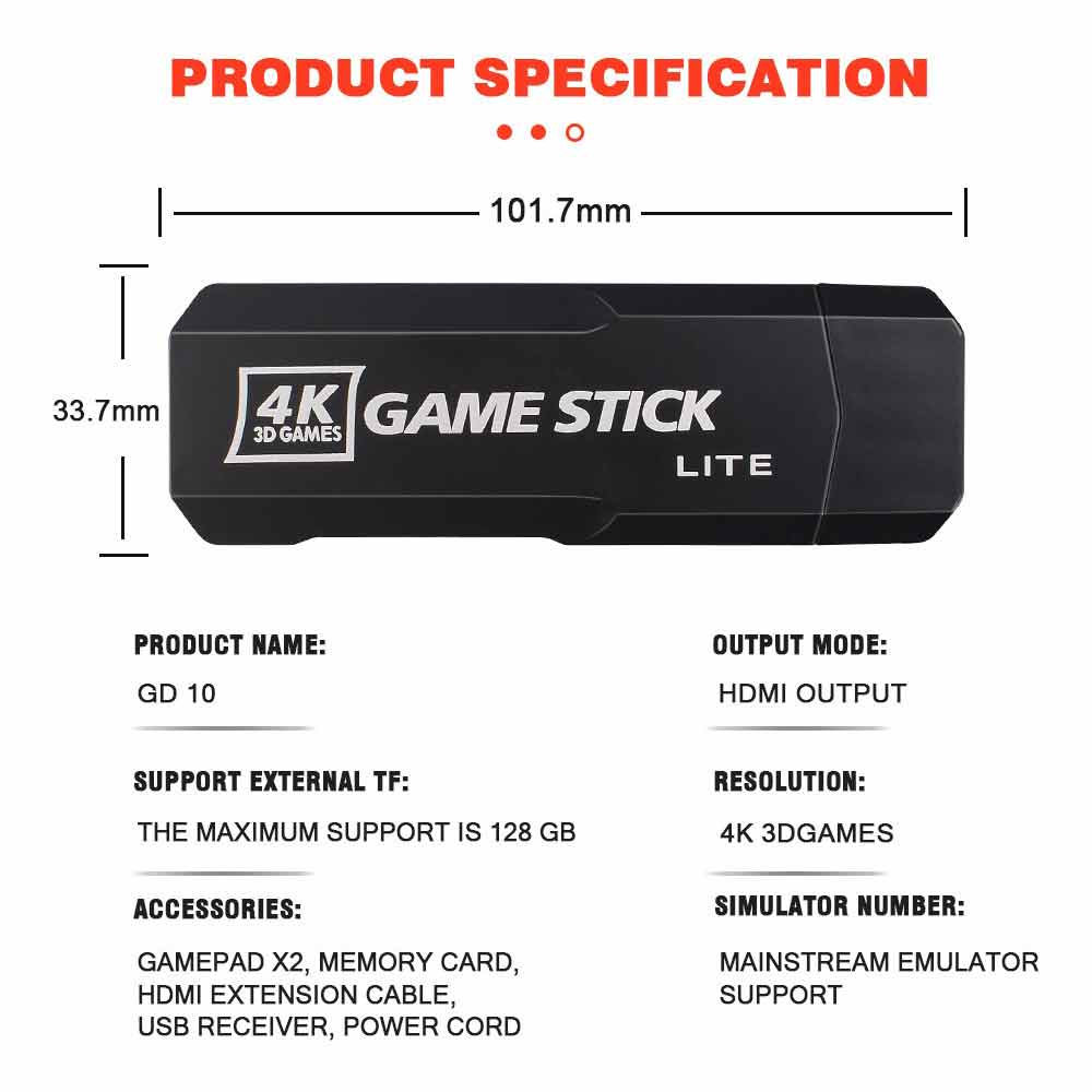 X2 HD Home Game Console TV Retro Game Console Mini Classic With Joystick