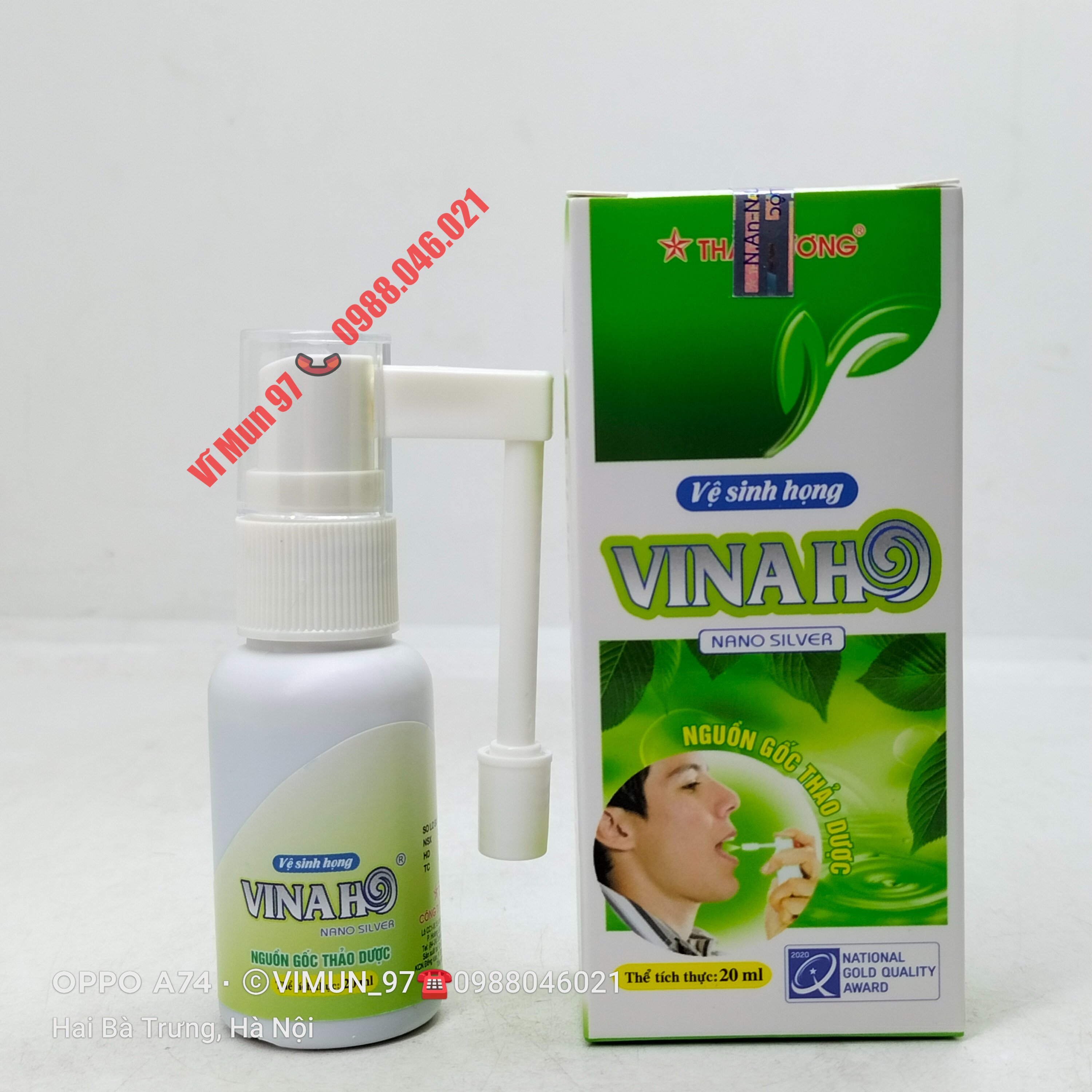 Xịt họng vinaho sao thái dương chai xịt 20ml