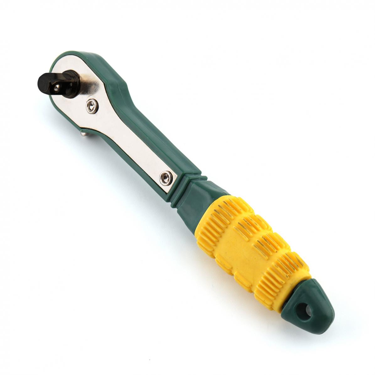 Mini 1/4 Head Screwdriver Pole 6.35mm Inner Hexagon Ratchet Socket Wrench with Dual-head