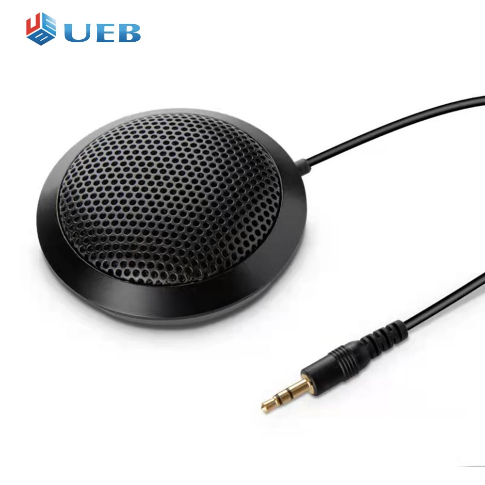USB/3.5mm Omnidirectional Condenser PC Microphone Plug&Play Desktop Computer Mic for Video Conference Gaming Chatting