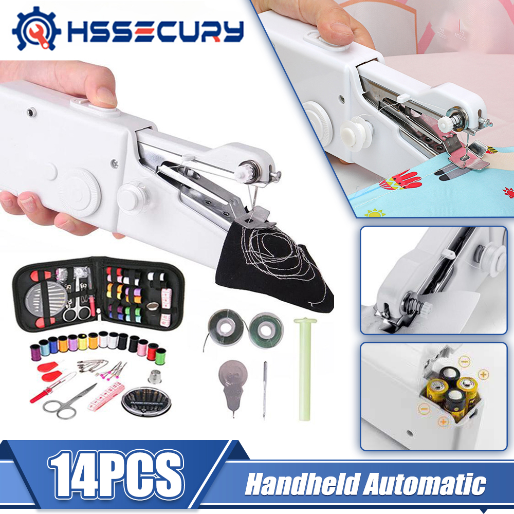 Portable Handheld Electric Sewing Machine Needlework Cordless Clothes Mini Home Sewing Quick Repair DIY Clothes Sewing Machine.