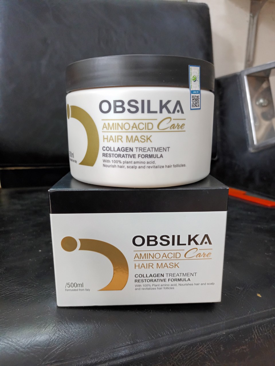 Kem Hấp Ủ Phục Hồi Collagen siêu dưỡng chất OBSILKA 500ml