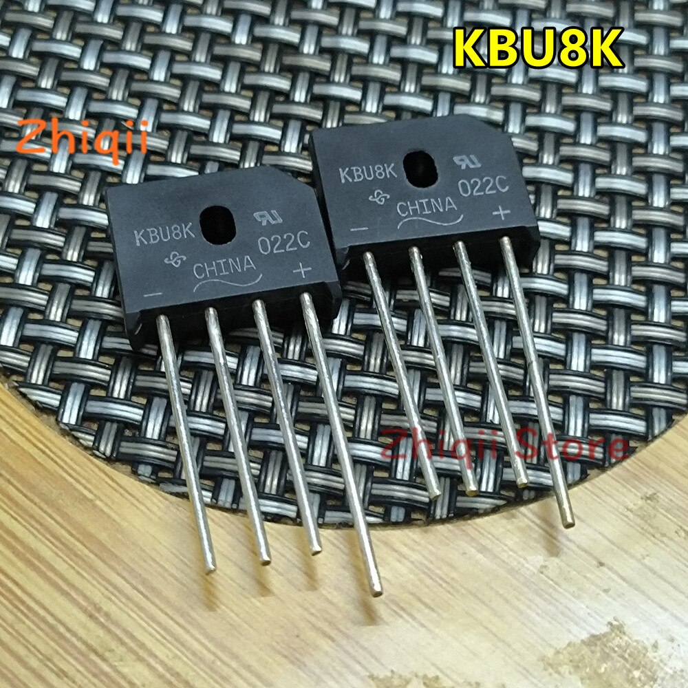 6pcs/lot vishay kbu8k brand new original rectifier bridge kbu8k 8a 800v flat shaped bridge kbu810 kbu810g bridge rectifier