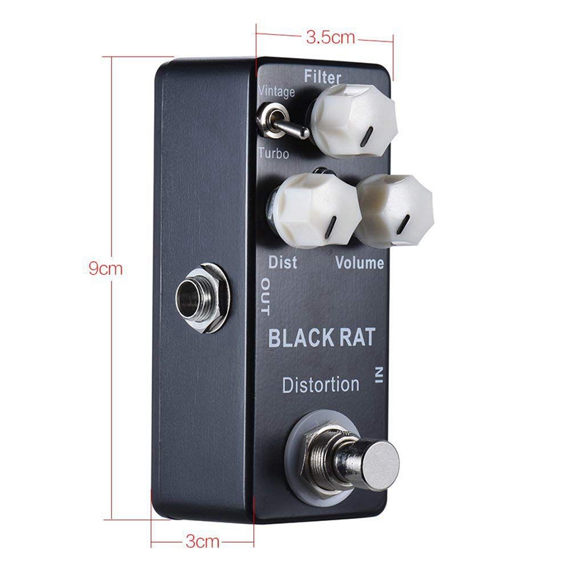 Mosky 2X Black RAT Distortion Mini Guitar Effect Pedal